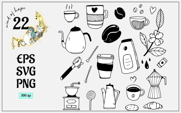 Coffee Doodle Drawn Element Guide