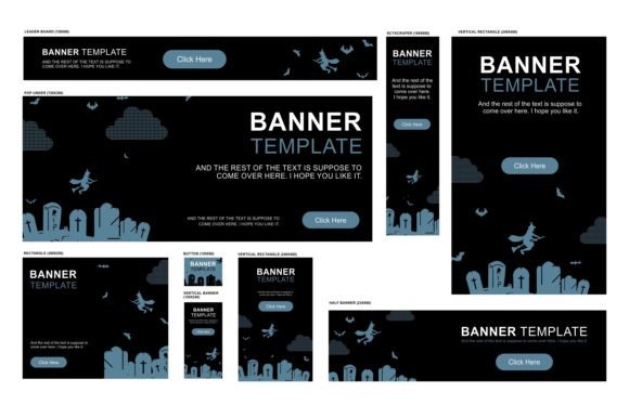 Elevate Your Digital Presence with a Spooky and Professional Halloween Beautiful Banner Set