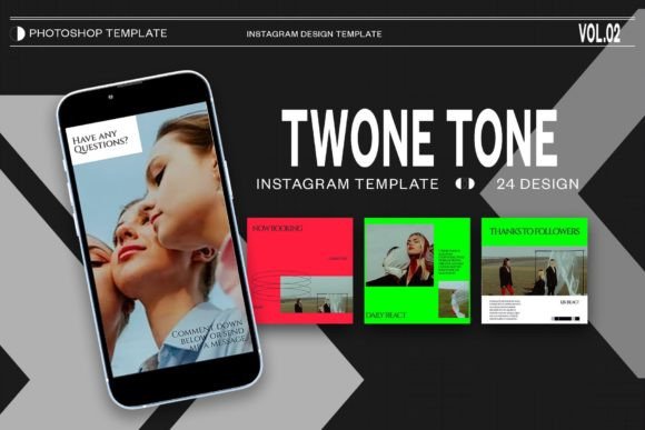 Evaluating the Twone Tone Instagram Template PSD for Professional Social Media Design