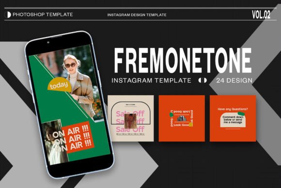 Fremonetone Instagram Template PSD