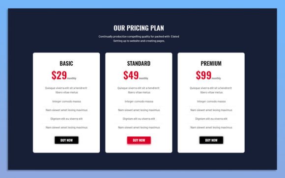 Mastering Modern Web Design with 19. Pricing Plan UI Elements