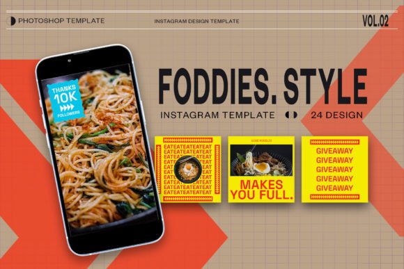 Mastering Visual Storytelling with the Foodies Style Instagram PSD Template