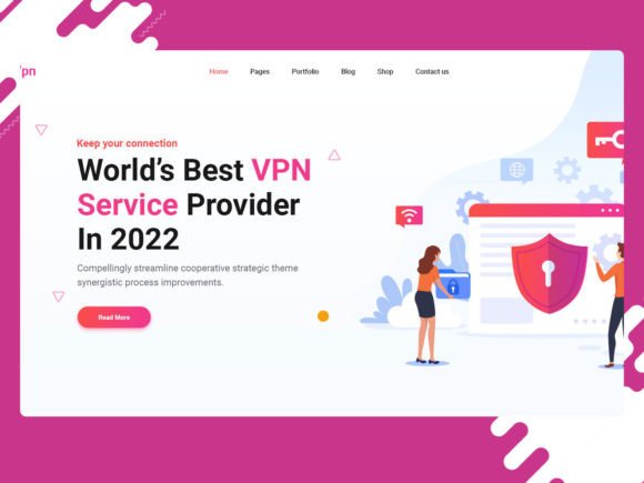 Optimizing Digital Presence with a Modern VPN Services Landing Hero Header