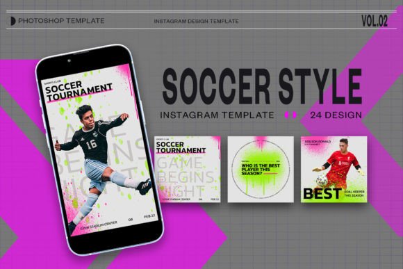 Streamline Your Social Media Presence with the SoccerStyle Instagram Template PSD